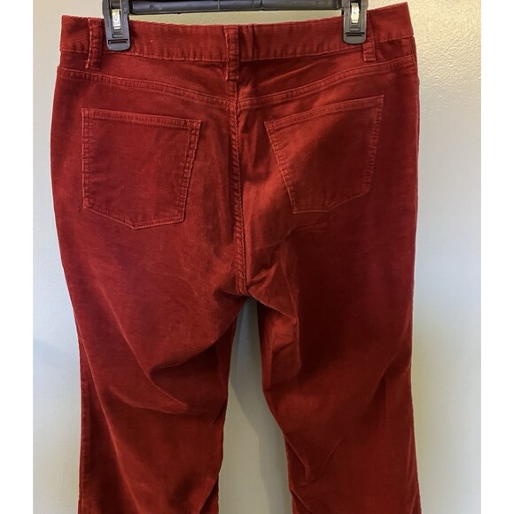 Talbots Petite Women's Red Corduroy Curvy Pant Size 10P NWOT - Picture 6 of 7